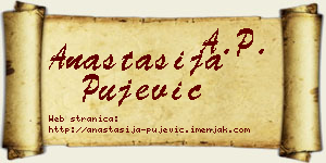 Anastasija Pujević vizit kartica